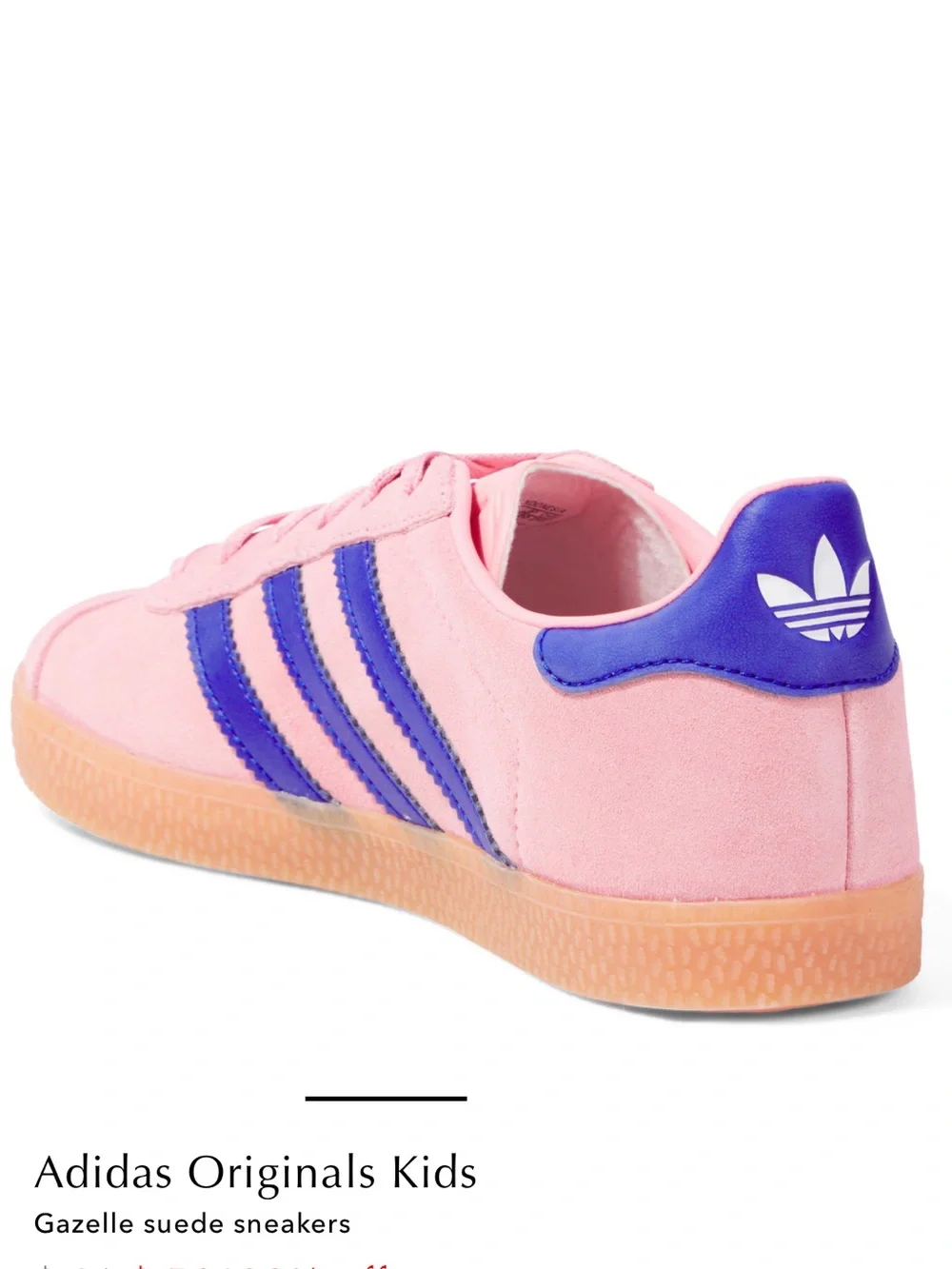 adidas Gazelle Semi Spark Pink Gum Kids/Juniors Sneakers size 5.5 NWOB